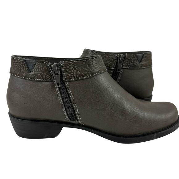 EASY STREET NEPTUNE COMFORT WAVE ANKLE BOOTIES IN GREY NWOB WOMEN'S SIZE 6.5WW - Picture 8 of 12